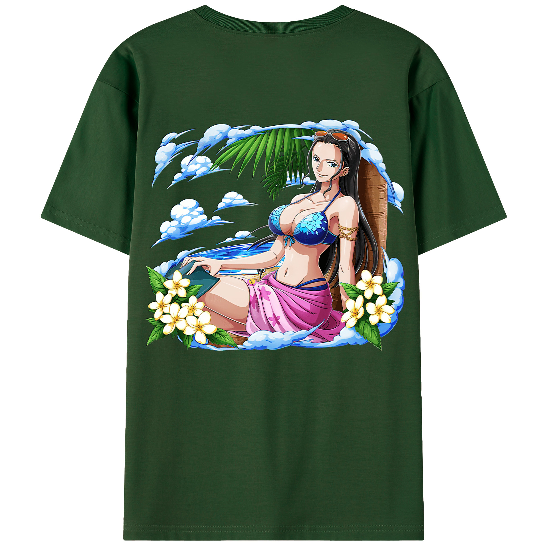 ワンピース ニコ・ロビン ONE PIECE Nico Robin 綿100％半袖Tシャツ（背面プリント）